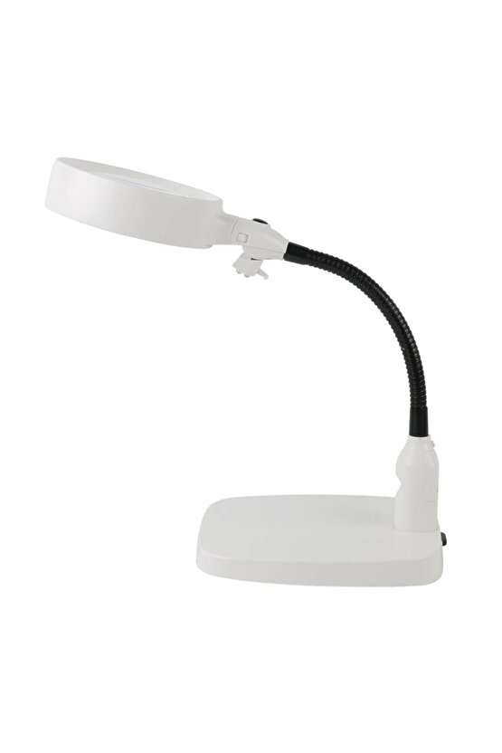 Masaüstü 10x Led Işıklı Büyüteç Okuma El Sanatları Onarım Büyüteç 7765