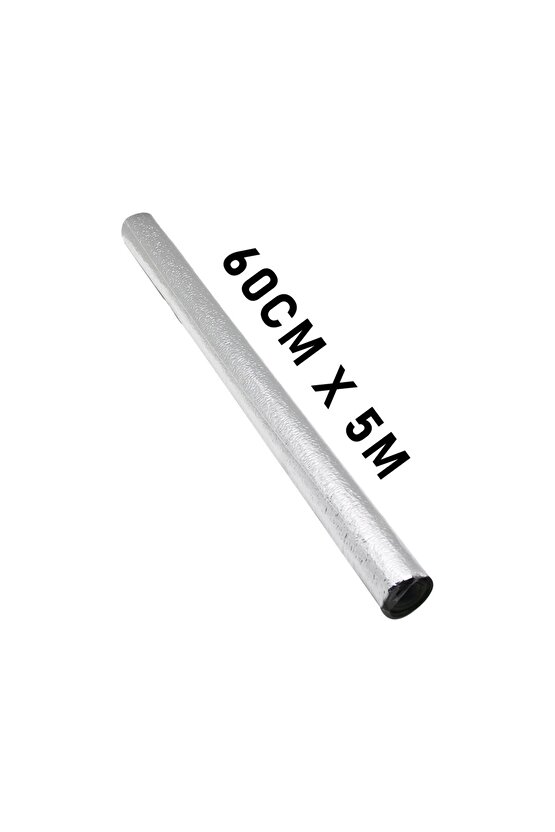 ALÜMİNYUM GÜMÜŞ - FOLYO   TEZGAH ÜSTÜ  YAPIŞKANLI  FOLYO  DUVAR KAĞIT 5MT X 60CM (4767)