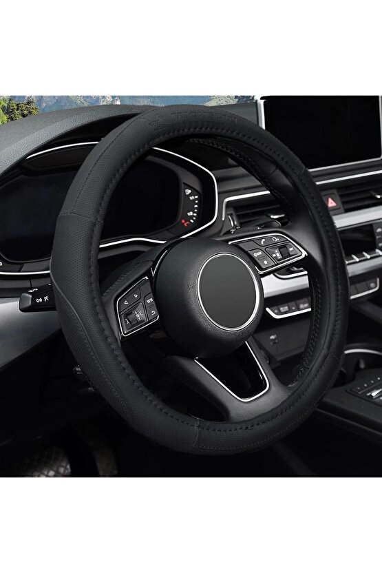 Mc1003n Premium Suni Deri Direksiyon Kılıfı Siyah