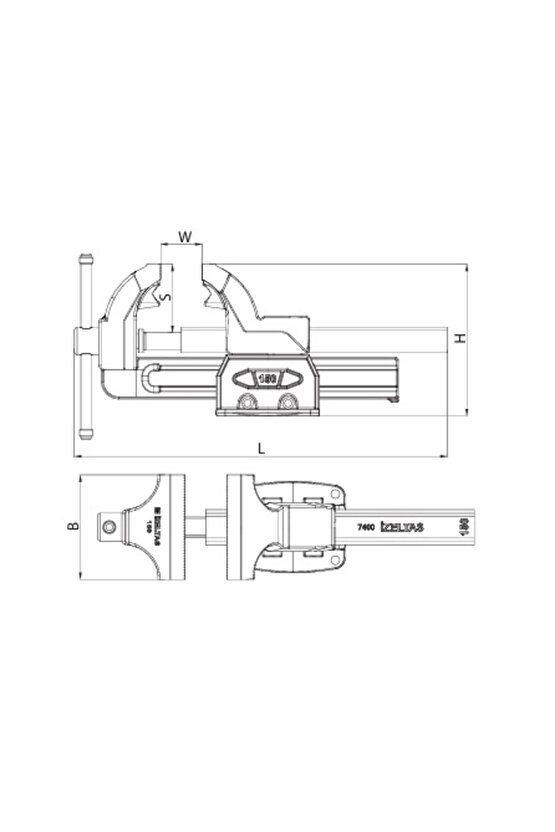 İzeltaş 14000005069 Tesviyeci Mengene 125 Mm