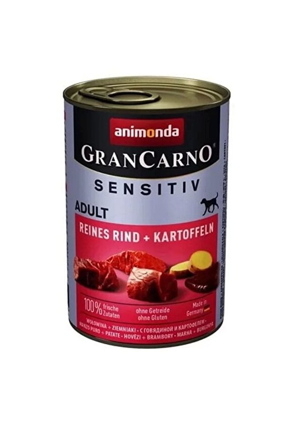 Gran Carno Sensitive Sığır Etli Ve Patatesli Yetişkin Köpek Konservesi 400 gr