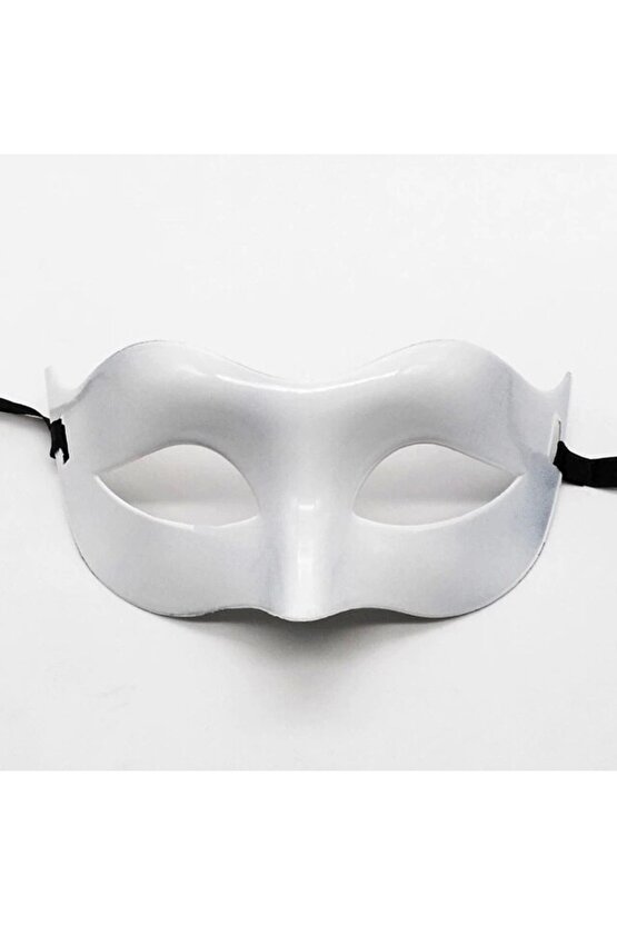 Beyaz Renk Masquerade Kostüm Partisi Venedik Balo Maskesi (4767)