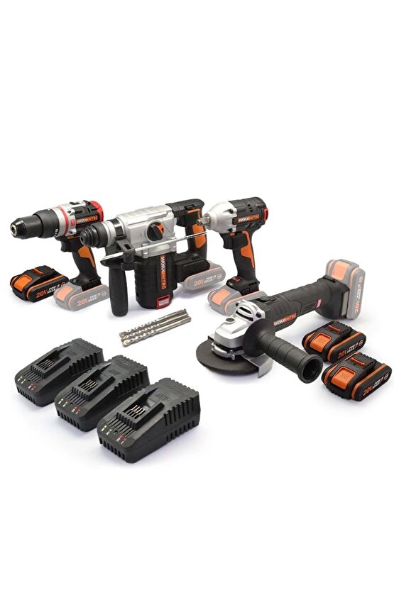 Wxks5 Wx354.9 Wx272.9 Wx380.9 Wx812.9 Wa3601 20v2ah Pro Kombo Set