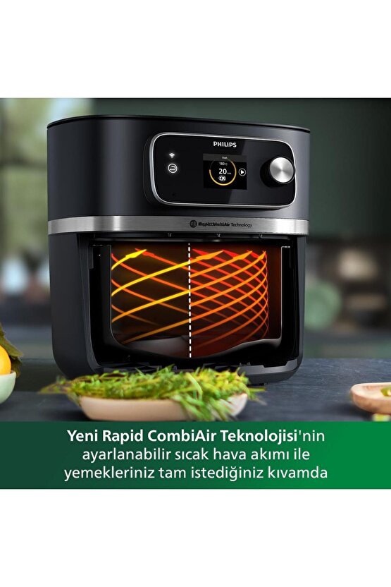 7000 Serisi Airfryer Combi XXL Connected, Rapid CombiAir, Otomatik Pişirme Programları, HD988090