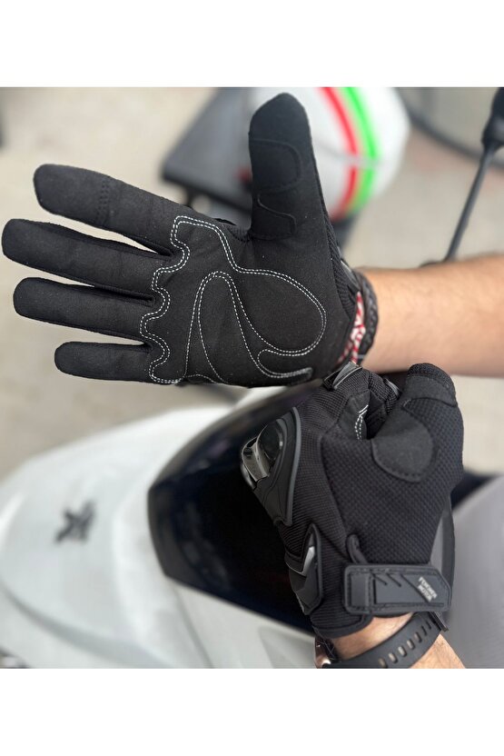 1’nci Kalite 10 Parmak Telefon Dokunmatik Özellikli Motorcu Eldiveni. Yazlık Motosiklet Eldiveni