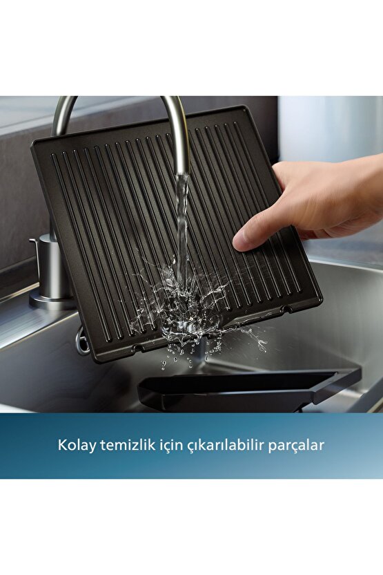 7000 Serisi Izgara ve Tost Makinesi, Hassas Dijital Kontrol, Izgara için Tam Açılır, HD630770