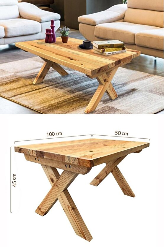 Ahşap Orta Sehpa Bahçe  Balkon  Mutfak Masası
