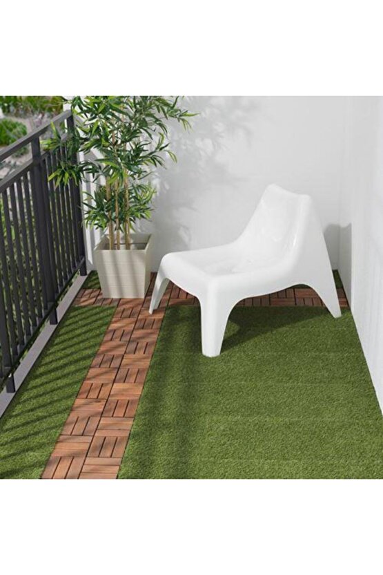 Parke Balkon Teras Masif Yer Döşemesi, Kahverengi, 0.81 M², 9 Adet