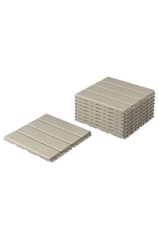 Parke Balkon Teras Yer Döşemesi, Bej ( 30 X 30 Cm 9 Adet ) 0.81 M2