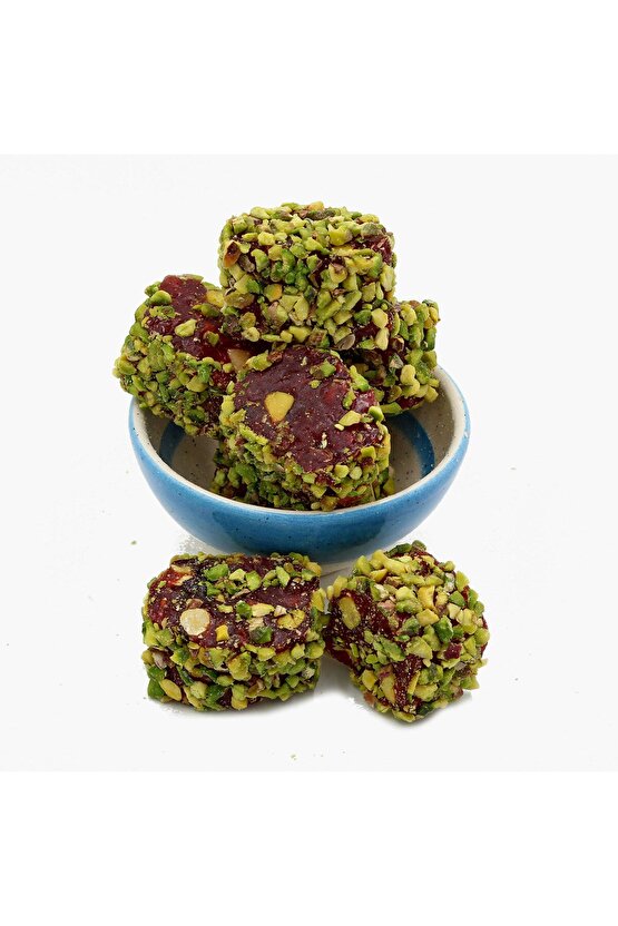 Antep Fıstıklı Nar Aromalı Burma Lokum-glutensiz-tatlandırıcı Içermez-doğal Enfes Lezzet (400 GR)