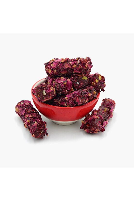 Antep Fıstıklı Gül Aromalı Fitil Lokum-glutensiz-tatlandırıcı Içermez-doğal Enfes Lezzet (400 GR)