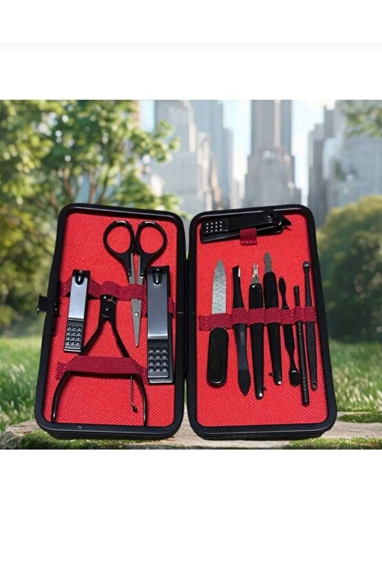 Manikür Pedikür Seti 12 Parça El Ayak Tırnak Bakımı Tırnak Makası Profesyonel Full Set