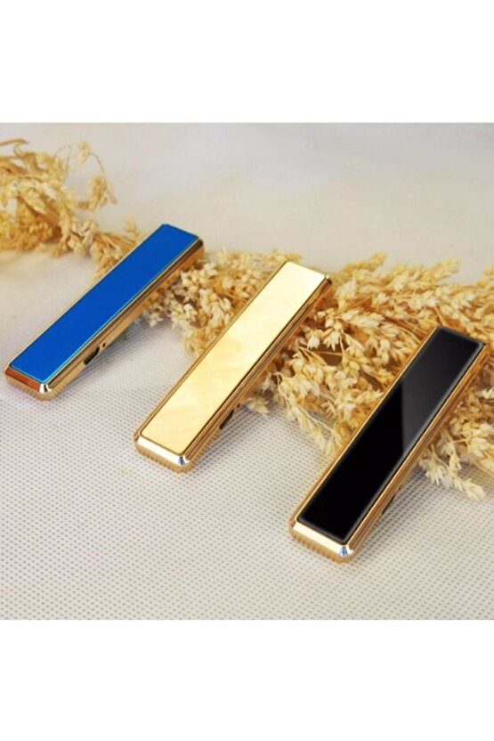 Kişiye Özel SİYAH ALEVSİZ ŞARJLI USB KIZAKLI ÇAKMAK