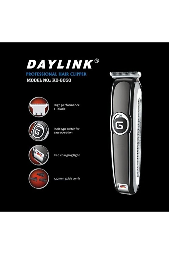 Güçlendirilmiş T Bıçaklı Turbo Güçlü Saç Sakal Tıraş Makinesi Rd6050