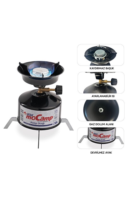 İksa Mocamp Kamp Ocağı 2025 Model, 1 Tüp Gaz Hediyeli - Bej 7056584962223, One Size