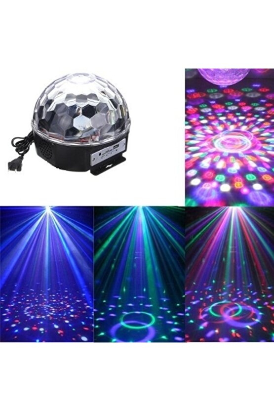 Hoparlör Disco Sahne Ensiga Disko Topu Bluetooth Usb Led Işıklı Mp3