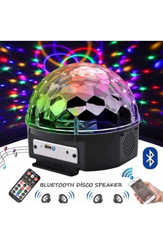Hoparlör Disco Sahne Ensiga Disko Topu Bluetooth Usb Led Işıklı Mp3