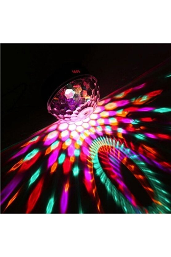 Küre Disko Topu Müzik Çalar Renkli Lazer Işıklı Bluetooth Sese Duyarlı Işıklar Disko Parti Işığı