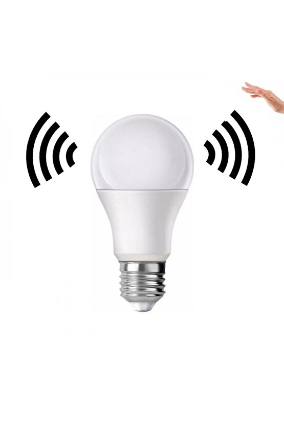 2 Adet Hareket Sensörlü Led Ampul Lamba 9 W Beyaz E27