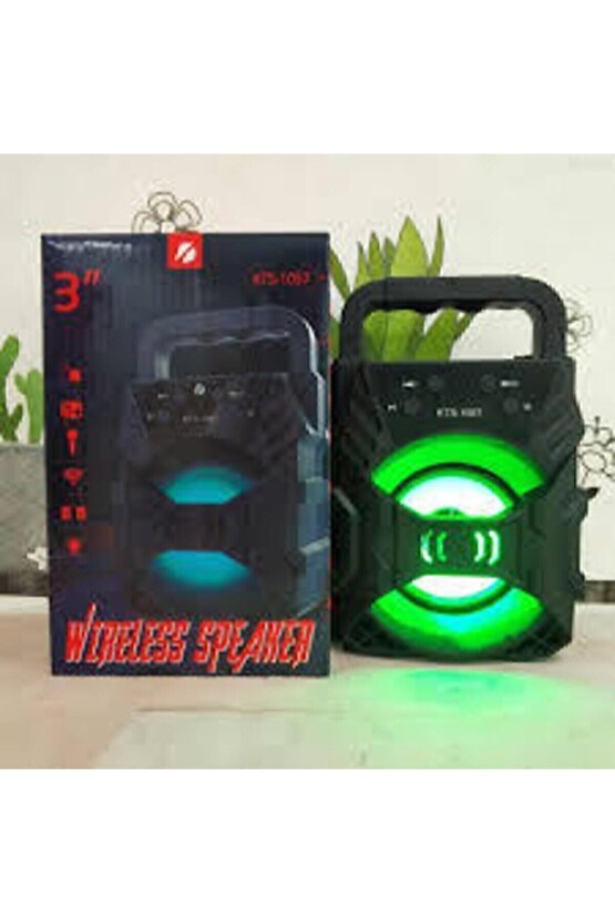 Kts-1057 Işıklı Bluetooth Hoparlör Ses Bombası Yüksek Ses Ses Bombası Yüksek Ses