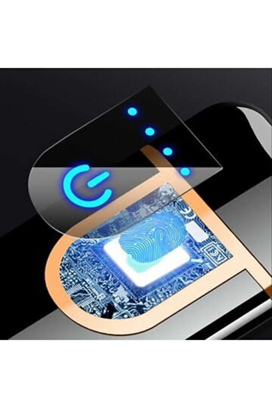 Çift Taraflı Elektrikli Slim Lüks Usb Şarjlı Siyah Çakmak Parmak Izli