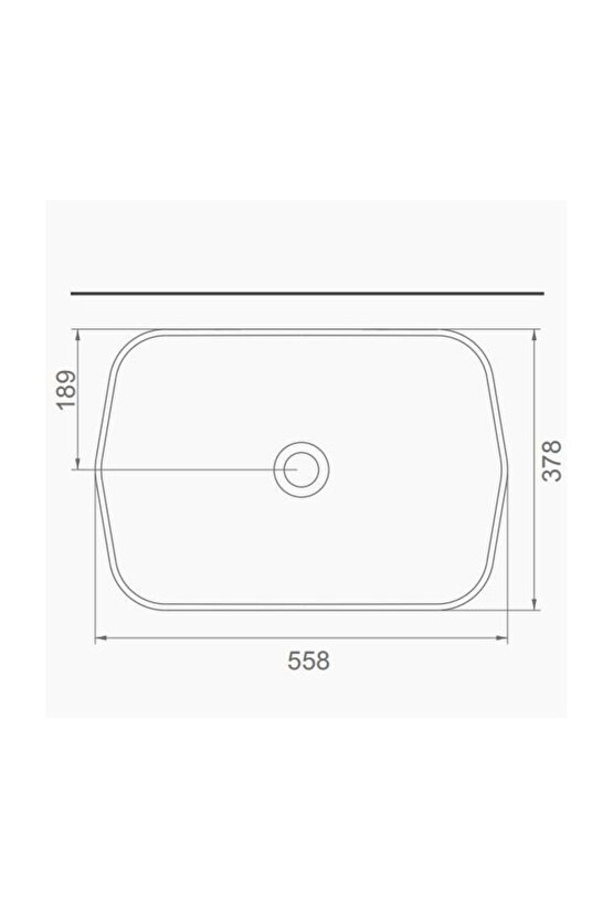 Lucida Mat Antrasit Deliksiz Lavabo 55 Cm