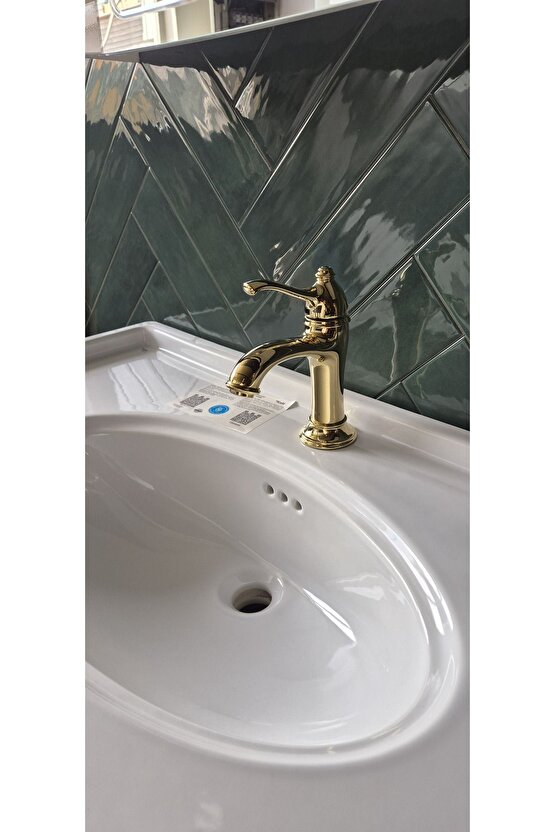 Banyo Artdeco Lavabo Bataryası Altın