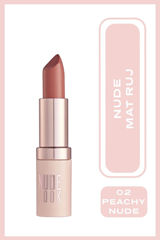 Nude Look Perfect Matte Lipstick No: 02 Peachy Nude - Mat Ruj