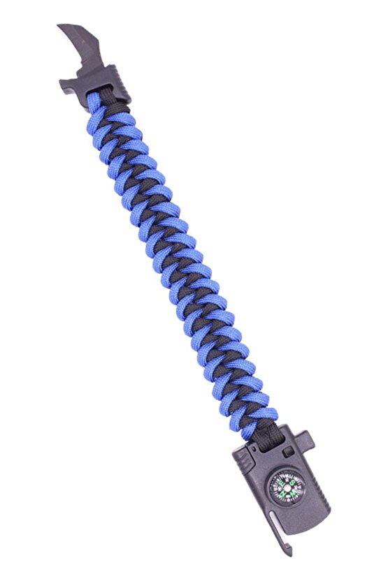 Paracord Survival Bileklik Bıçak Pusula Ateş Başlatıcı Magnezyum Ve Ikaz Düdüğü