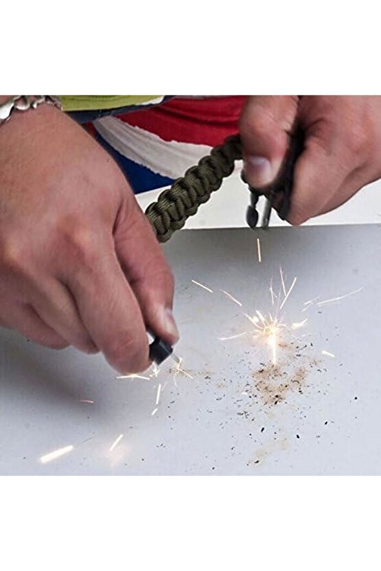 Acil Durum Taktiksel Paracord Hayatta Kalma Bilekliği Survival Çok Amaçlı Bileklik