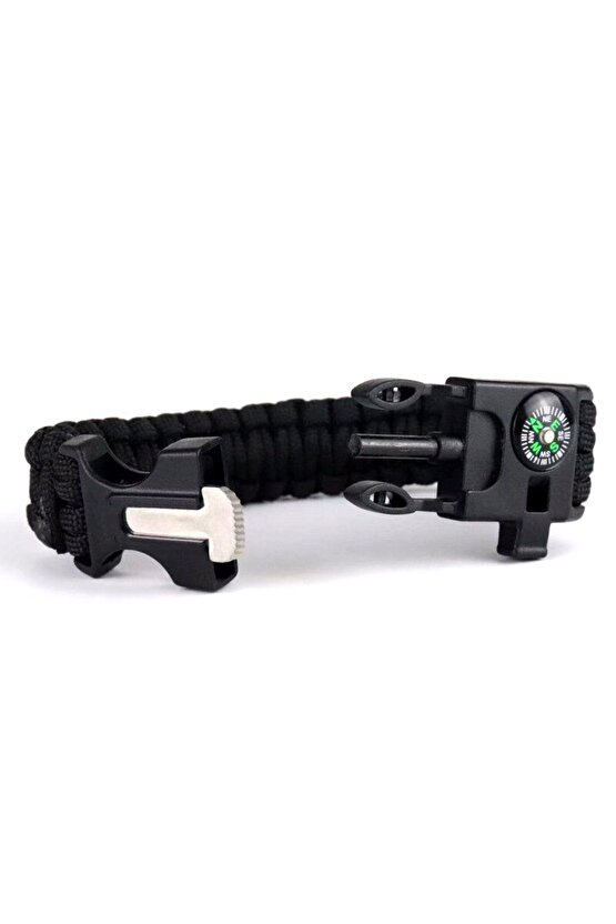 9595 Pusulalı & Magnezyum Çubuklu Paracord Bileklik Haki