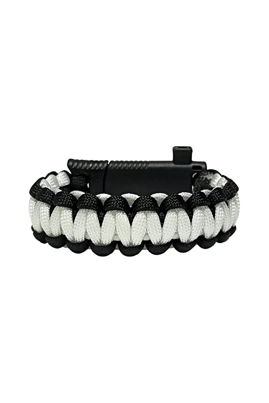 Siyah Beyaz Unisex Bileklik Pusula Magnezyum Çubuğu Spor Bileklik