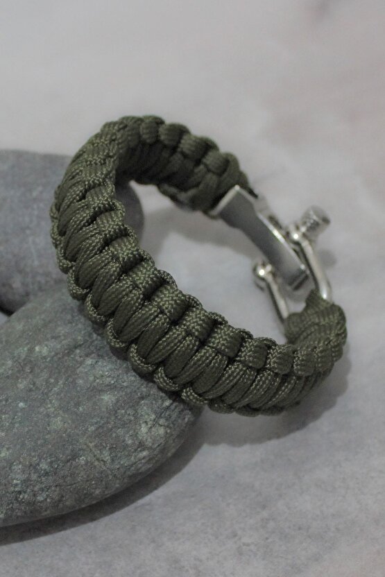 Paracord Paraşüt Ipi Outdoor Bileklik 3 Kademeli U Klips