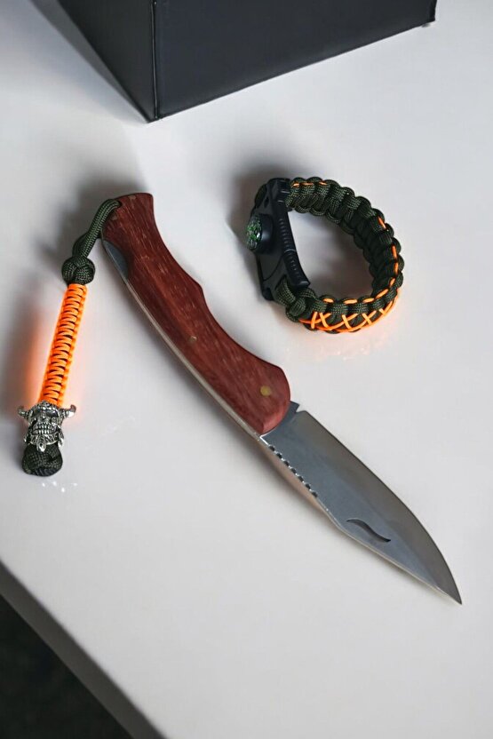 Paracord Survival Bileklik Ve Çakı Seti