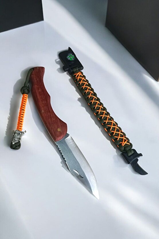 Paracord Survival Bileklik Ve Çakı Seti