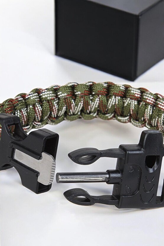 Paracord Cobra Survıval Kamuflaj Bileklik