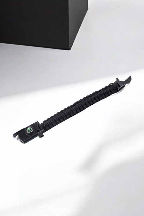 Paracord Survival Bileklik Bıçak Pusula Magnezyum Çubuğu İkaz Düdüğü