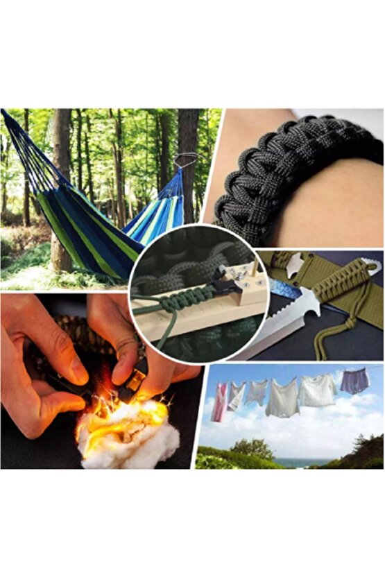Paracord Paraşüt İpi 4 mm Siyah Renkli 550 Lb 100 Metre Fiyatıdır