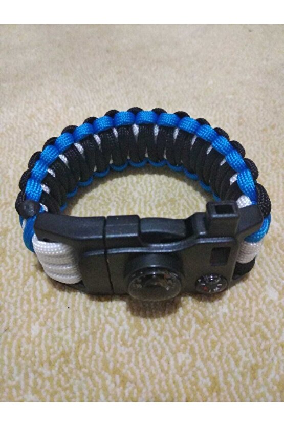 Paracord Kıng Cobra 15 In 1 Ateş Başlatıcılı Pusulalı Termometreli Bileklik