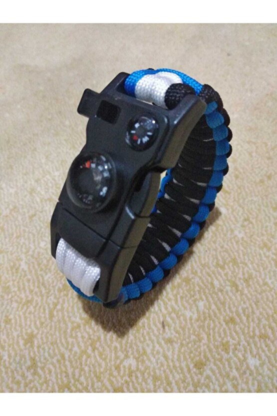 Paracord Kıng Cobra 15 In 1 Ateş Başlatıcılı Pusulalı Termometreli Bileklik