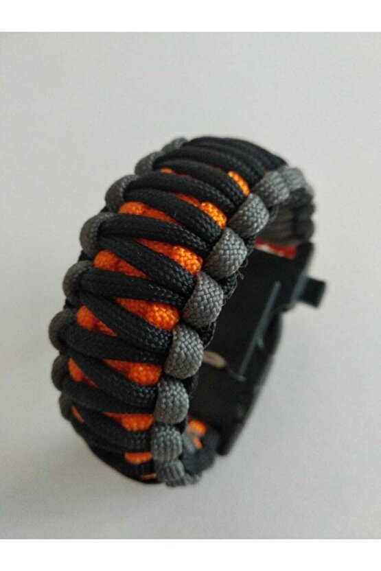 Paracord Kıng Cobra 15 In 1 Ateş Başlatıcılı Pusulalı Termometreli Bileklik