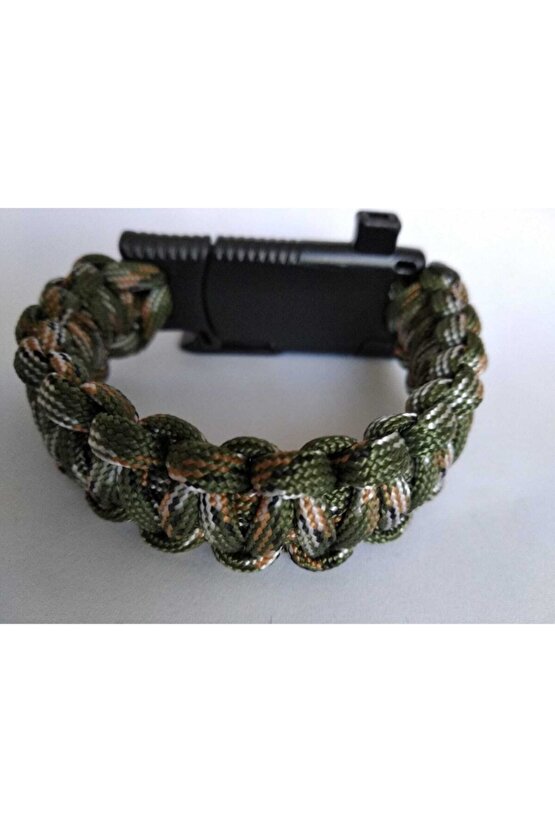Cobra Survıval Bıçaklı Ateş Başlatıcı Pusulalı Outdoor Hayatta Kalma Bilekliği