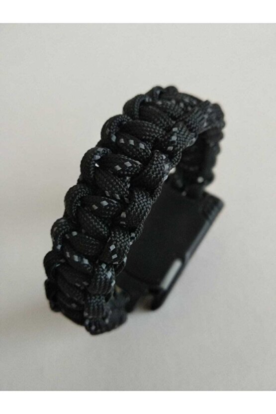 Paracord Cobra Model Pusulalı Ateş Başlatıcılı Survival Bileklik Reflektörlü Ip