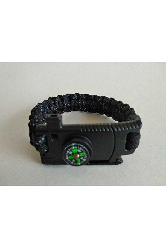Paracord Cobra Model Pusulalı Ateş Başlatıcılı Survival Bileklik Reflektörlü Ip