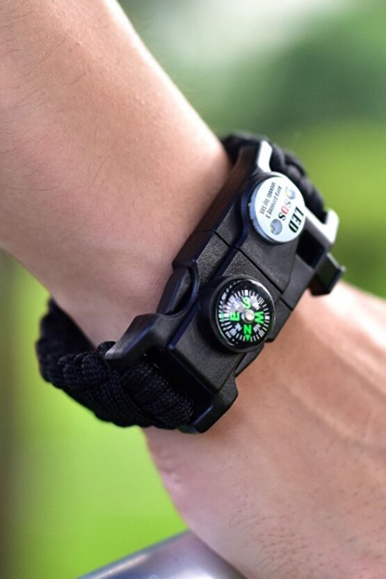 Paracord Survival 19 in 1 LED Işıklı Bileklik 