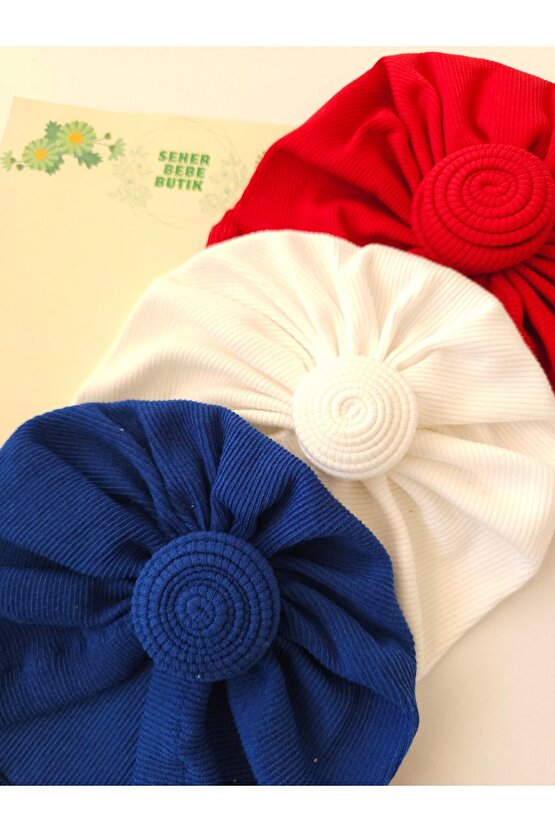 Kız Bebek & Çocuk Fırfır Bone & Bere 3Lü Set