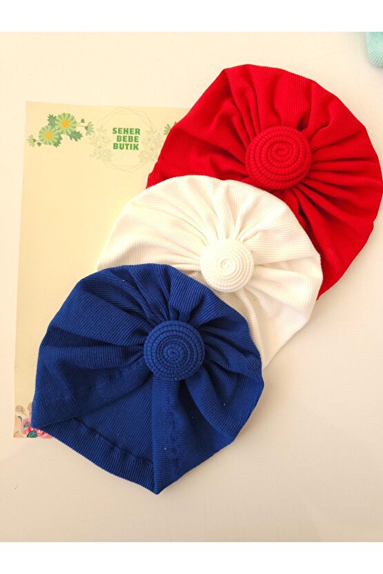 Kız Bebek & Çocuk Fırfır Bone & Bere 3Lü Set