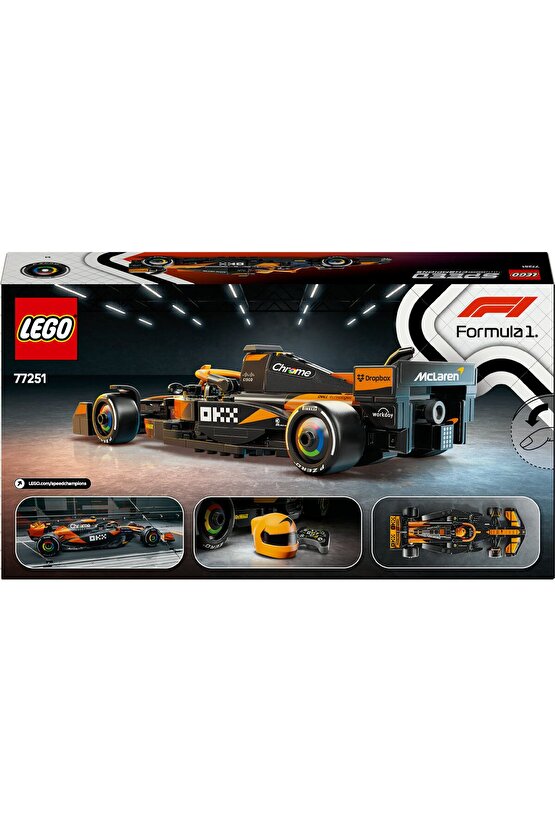 ® Speed Champions McLaren F1® Team MCL38 Yarış Arabası 77251 - 10+ Oyuncak Yapım Seti (269 Pr)