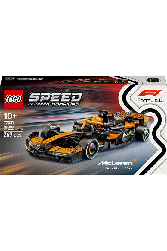 ® Speed Champions McLaren F1® Team MCL38 Yarış Arabası 77251 - 10+ Oyuncak Yapım Seti (269 Pr)