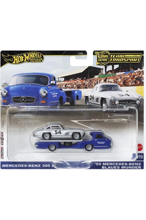 Çocuk Hot Wheels Team Transport Mercedes Benz 300 Sl 55 Blaues Wund Hrv48